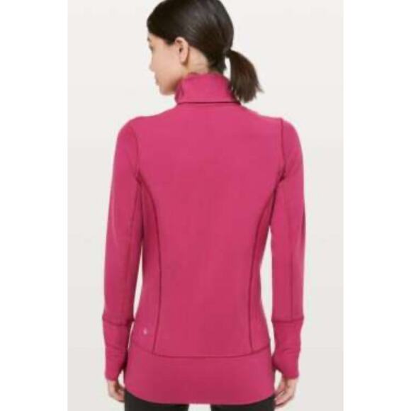 Lululemon In Stride Jacket Full Zip •8• Thumbholes Pockets Violet Red LW4AW4S - Picture 3 of 8